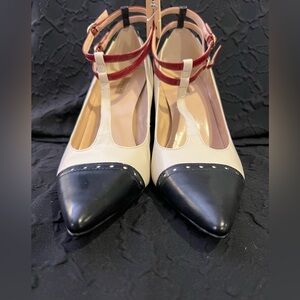 Tahari- Black, Cream, and Maroon Pumps